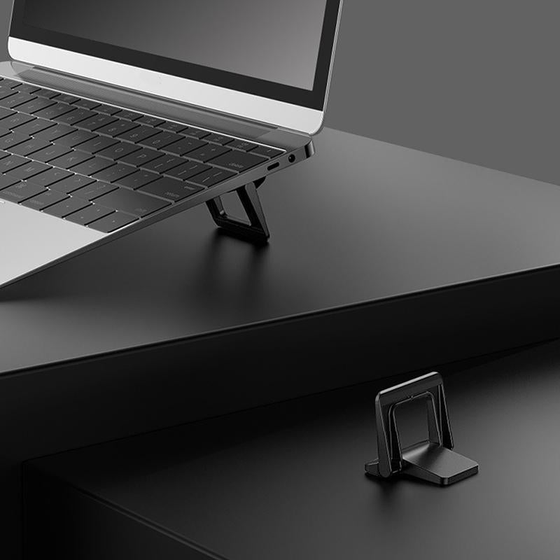 Portable Laptop Base for Improved Heat Dissipation - Black Foot Pad