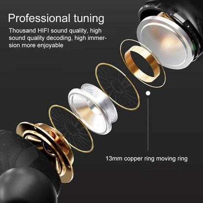 Wireless Bluetooth Earphone with Touch Screen & Noise Reduction - White