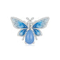 925 Sterling Silver Blue Luminous Zircon Bee Silicone Diy Beads