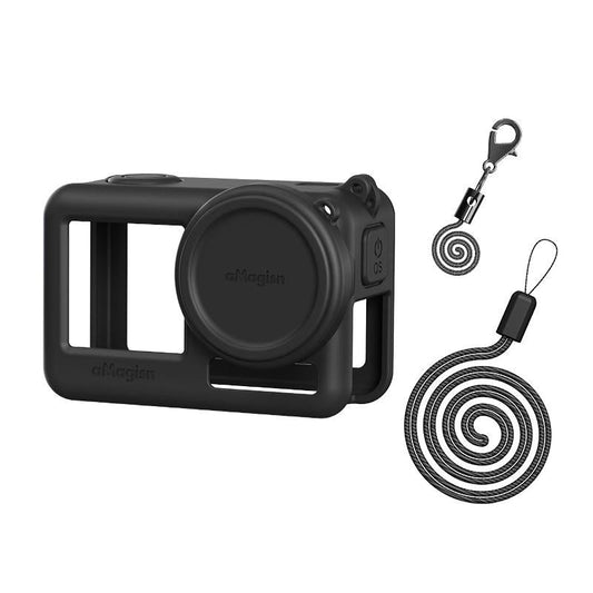 Protective Silicone Case For Dji Action Camera Accessories - Black
