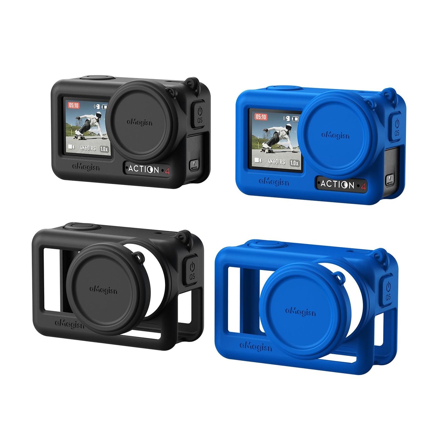 Protective Silicone Case For Dji Action Camera Accessories - Black