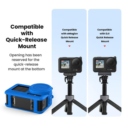 Protective Silicone Case For Dji Action Camera Accessories - Black