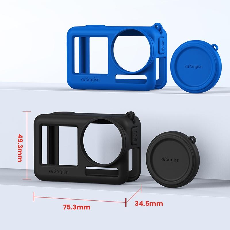 Protective Silicone Case For Dji Action Camera Accessories - Black