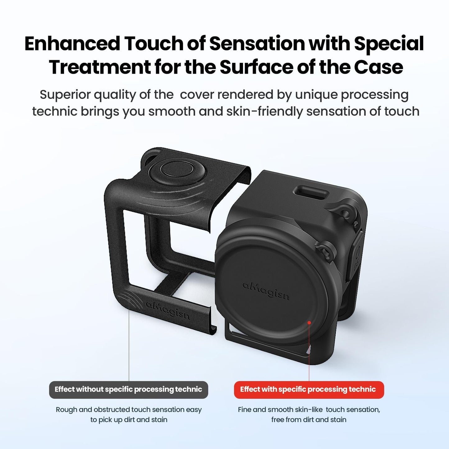 Protective Silicone Case For Dji Action Camera Accessories - Black