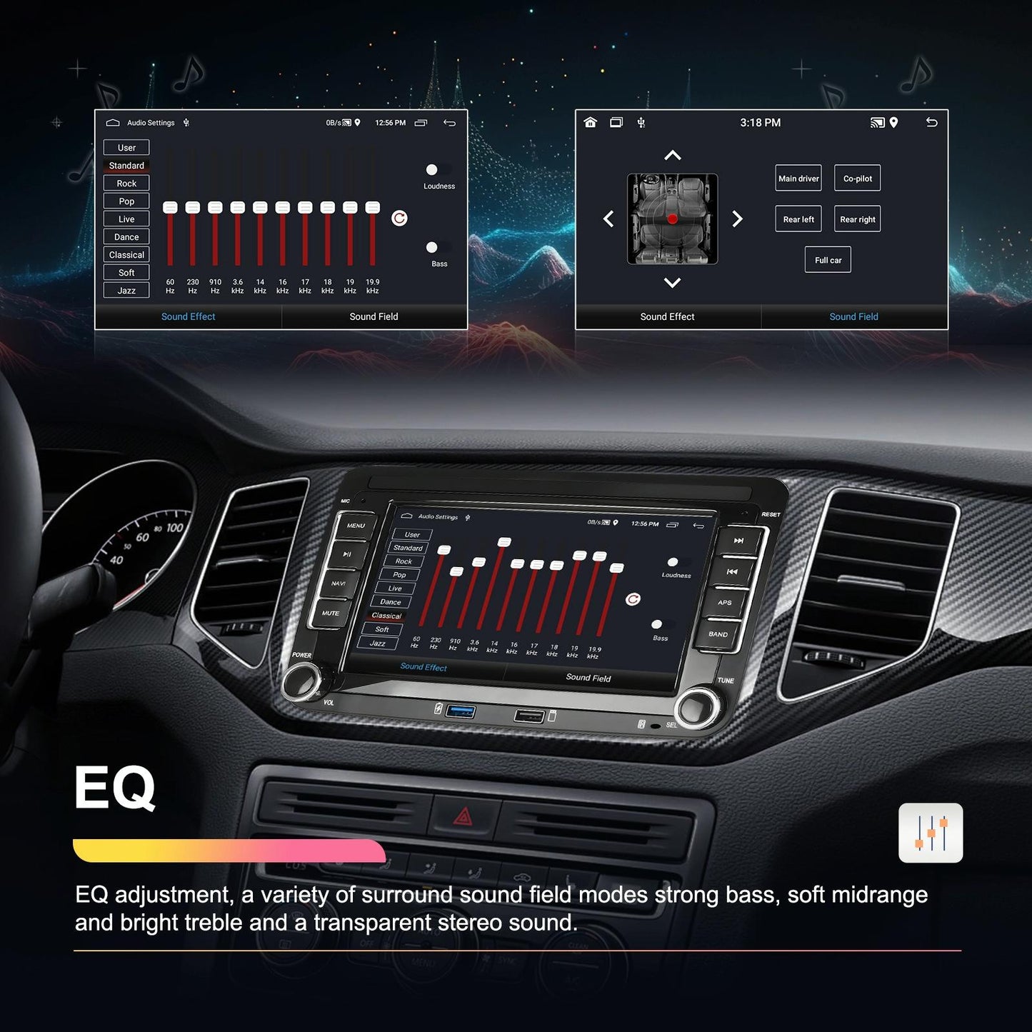 Android Carplay Navigation For Vw / Skoda - 1 + 32G Screen Reversing Camera