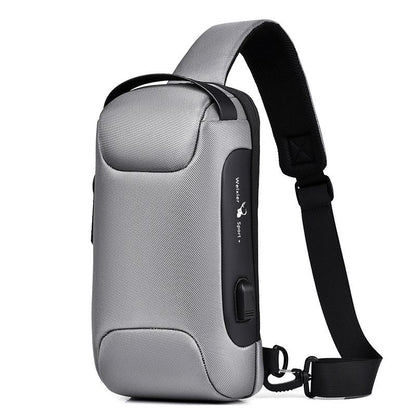 Men's Anti Theft Oxford Chest Bag - Black