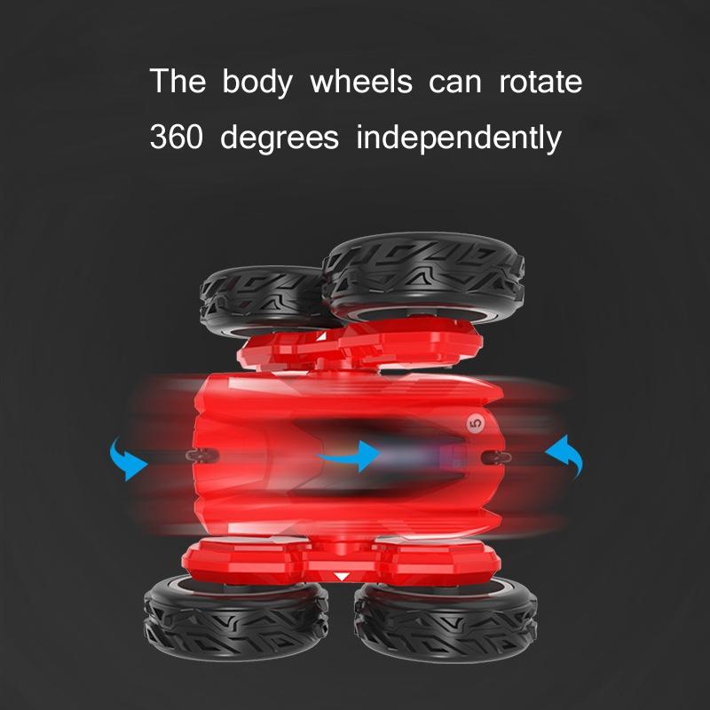High-speed Double-sided Rc Car for Stunts and Off-road Tumbling - Red