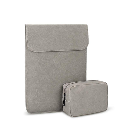 11.6-12.5 Inch Ultra-thin Notebook Liner Bag with Small Bag - Pu02 - Pink