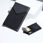 Compact Metal Card Holder with Rfid Protection - Black