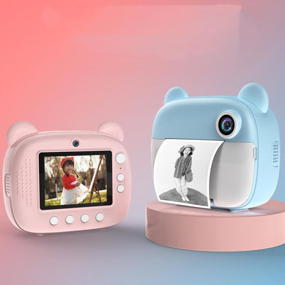 Instant Print Camera for Kids with Dual Lens and 2.4-inch Screen - Pink