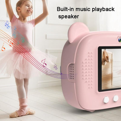 Instant Print Camera for Kids with Dual Lens and 2.4-inch Screen - Pink