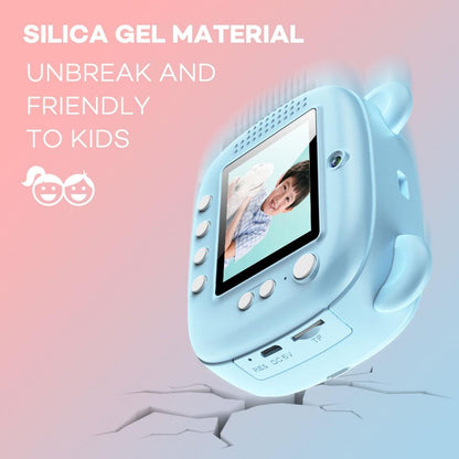 Instant Print Camera for Kids with Dual Lens and 2.4-inch Screen - Pink