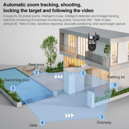 Wireless Wifi Laser Camera With Two-Way Voice & Mobile Monitoring - 5Mp Black