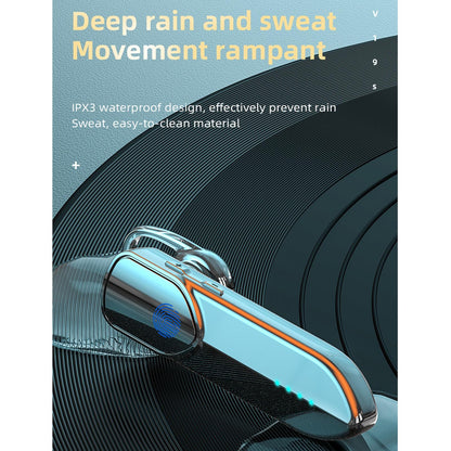 Business Style Bluetooth 5.0 Earphone with Fingerprint Touch - Black