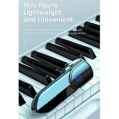 Business Style Bluetooth 5.0 Earphone with Fingerprint Touch - Black