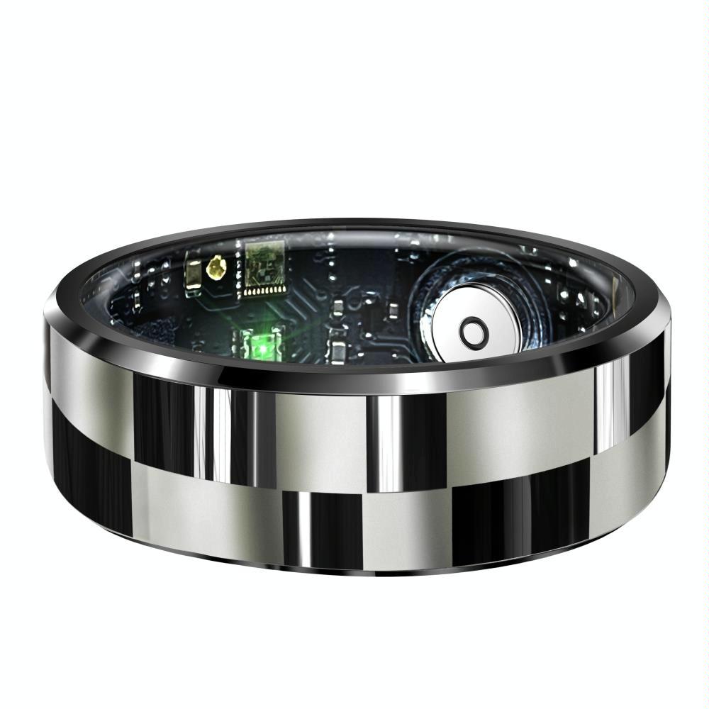 Smart Ring With Health Monitoring Gesture Control And Somatosensory Games - Size 10 - Black