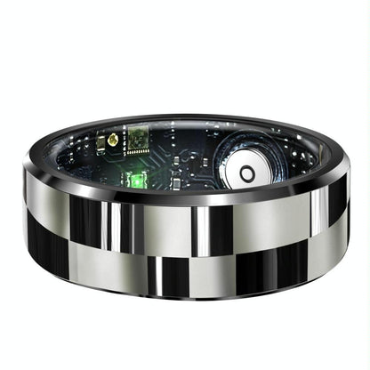 Smart Ring With Health Monitoring Gesture Control And Somatosensory Games - Size 10 - Black