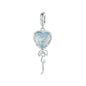 925 Sterling Silver Blue Heart Balloon Diy Beads