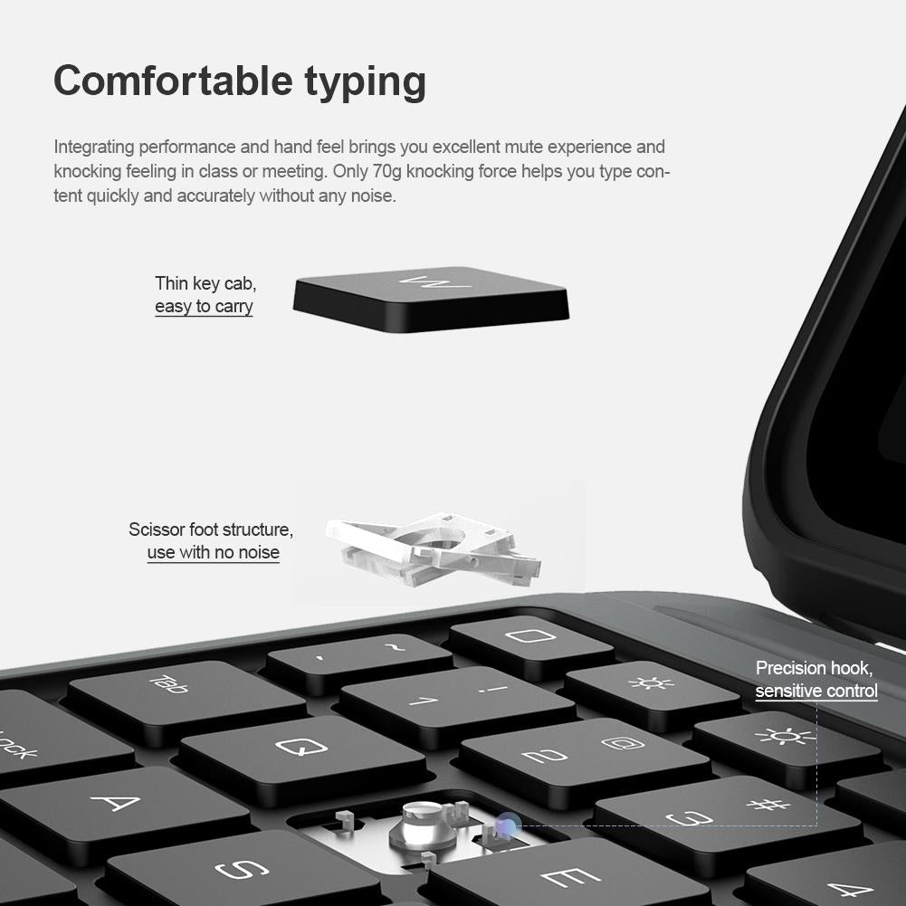 Bluetooth Touch Keyboard Smart Tablet Case For Ipad Air 10.9 / 4 / 5 / Pro 11 2020-2022 In Black