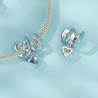 925 Sterling Silver Starry Sky Love Diy Beads