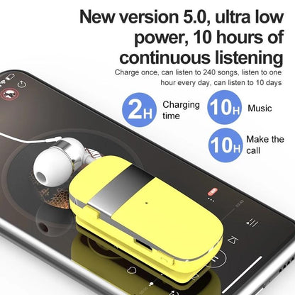 Wireless Bluetooth Earphone with Vibration Reminder for Phone - Black