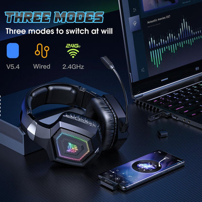 Tri-Mode Bluetooth E-Sports Headset - Black
