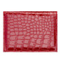 Pu Crocodile Pattern Card Holder Fits Cdc Documents - Red