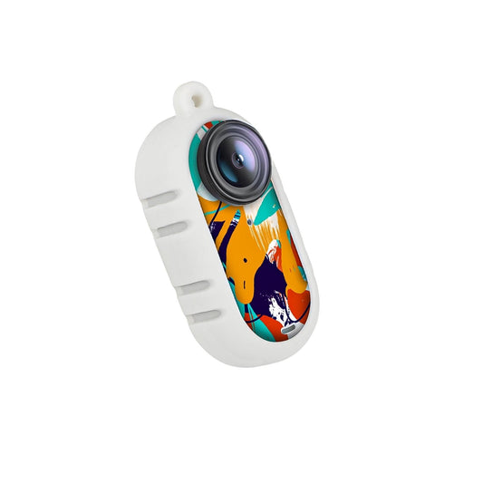 Insta360 Go 3 Silicone Case With Cooling Skin And Neck Strap - White