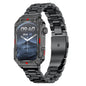 Smart Bracelet With Sleep Detection And Steel Strap - Bt5.2 - Black
