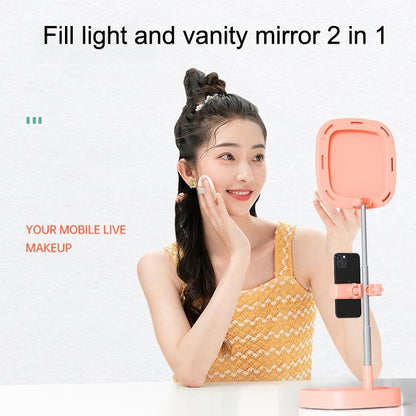 Portable Folding Desktop Live Broadcast Light Stand - White