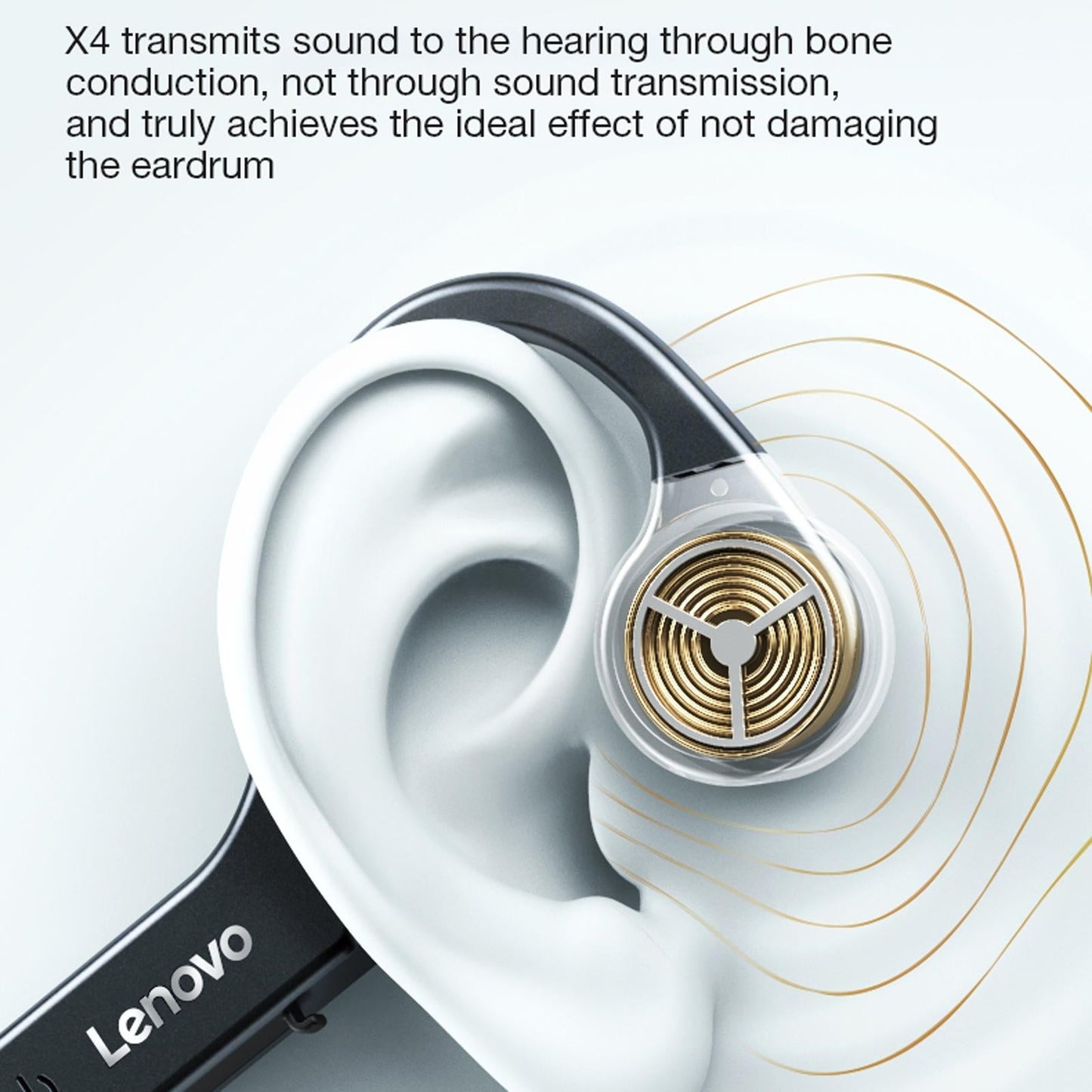 Waterproof Bone Conduction Bluetooth Earphones - Black