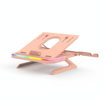 Adjustable Laptop Stand with 9 Levels of Lighting - Black