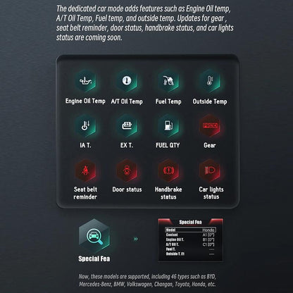 Car Obd Hud Lcd Speedometer Clear Display - English Version