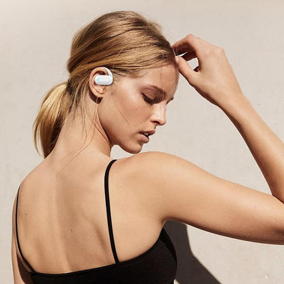 Rotatable Bluetooth Sports Earphones with Noise Reduction - Pure Black