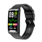 Smart Watch With Heart / Bp / Oxygen / Sugar Monitoring Silicone Strap Colour Screen - Black