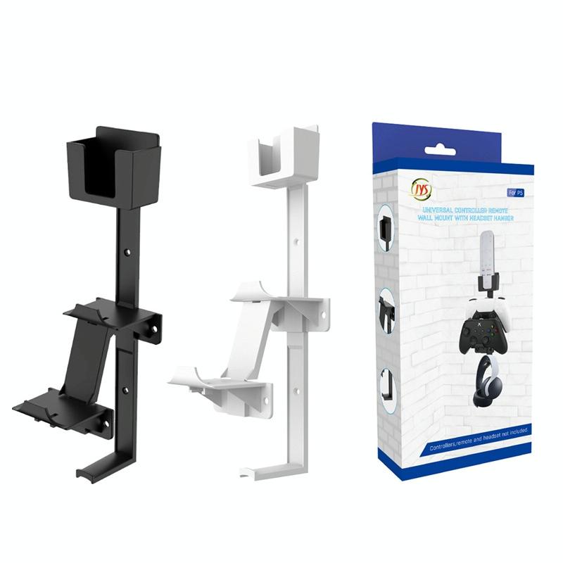 Multi-platform Earphone Wall Hook with Remote Control for Gaming Consoles - White
