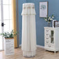 170cm Vertical Lace Air Conditioner Dust Cover - Round Column - White