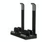 Versatile Laptop Stand with Storage and Cooling - Desktop Heightening Rack - Black