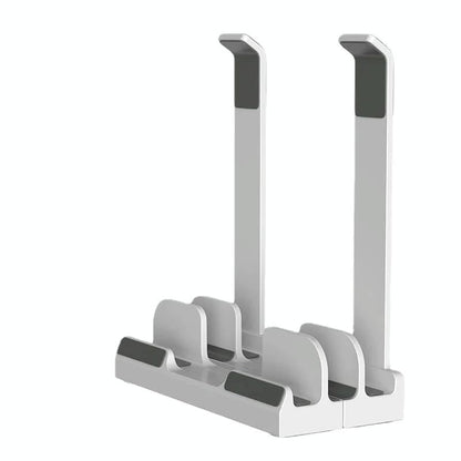 Versatile Laptop Stand with Storage and Cooling - Desktop Heightening Rack - Black