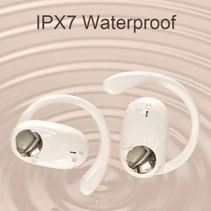 Wireless Dual-mic Bluetooth Earphones with Noise Reduction and Led Display - Black