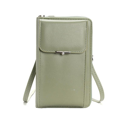 Women Crossbody Cell Phone Wallet Storage Bag - Black