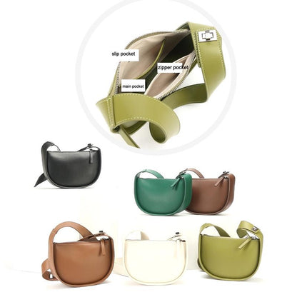 Vintage Semi Circular Underarm Bag White