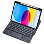 360 Rotation Bluetooth Keyboard Leather Case For Ipad 10.9 2022 - Transparent Acrylic With Touch Control - Black