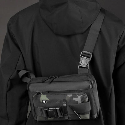 Functional Men Chest Bag Versatile Messenger Bag For Everyday Use - Black