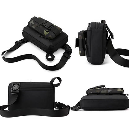 Functional Men Chest Bag Versatile Messenger Bag For Everyday Use - Black