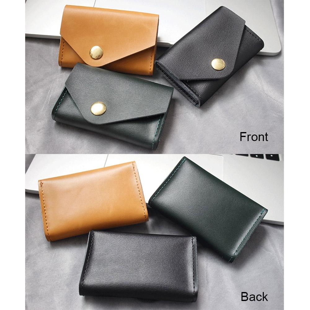 Waterproof Leather Card Holder Durable & Stylish - Green