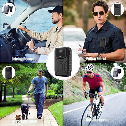 Portable Mini Camera - 1080P 140 Degree Wide Angle Black