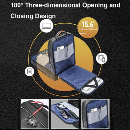 Multifunctional Anti-Theft Laptop Business Backpack With Usb Charging Hole Black