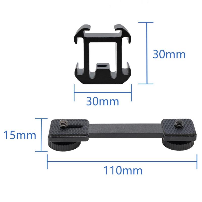 Aluminum Flashlight Bracket For Multifunctional Shoe Base With 3 Hot Boots