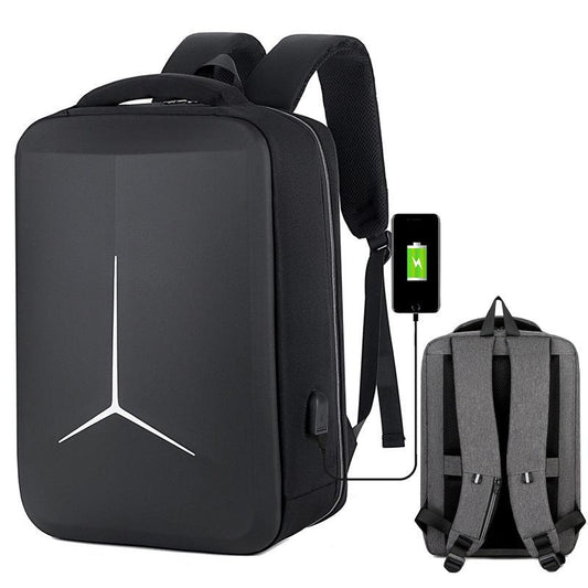 Waterproof Business Laptop Backpack With Usb Port - Multifunctional - Black - 15 Inch